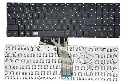 Produktbild von DEUTSCHE - Schwarz Tastatur Keyboard ohne Beleuchtung, Rahmen kompatibel für HP Pavilion 15-BS070nd
