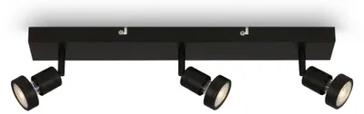 Produktbild von LED Deckenleuchte Deckenlampe Spots schwenkbar 5W 3xGU10 schwarz Briloner