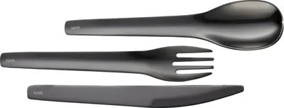 Produktbild von LURCH Mehrweg-Besteckset, Kunststoff schwarz, 1 Set