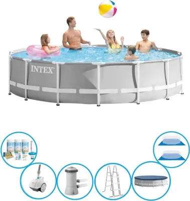 Zdjęcie produktu dla Stelaż do basenu Intex Prism - zestaw do basenu - 427x107 cm