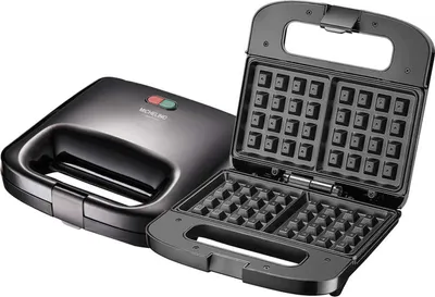 Produktbild von Waffeleisen 750 W mit Antihaftbeschichtung - 2 Platten für Belgische Waffeln