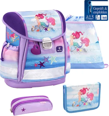 Produktbild von Belmil Classy ergonomisches Schulranzen-Set 4-teilig "Beautiful Mermaid" mit Brustgurt