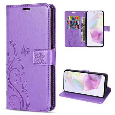 Produktbild von Hülle für Samsung Galaxy A35 Handyhülle Handy Tasche Klapphülle Wallet Case Etui Lila