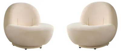 Immagine prodotto di Poltrona in tessuto beige poltrona morbida arredo soggiorno poltrona di design