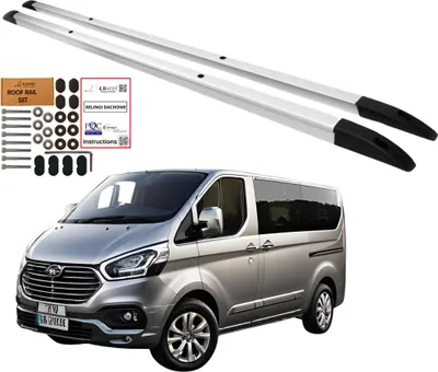 Obrázek produktu pro Integrované střešní ližiny FORD TRANSIT CUSTOM LONG od roku 2012 Hliník