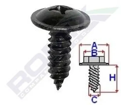 Immagine prodotto di Vite Di Montaggio Per Paraurti Anteriori Diametro 6,2 Mm, Lunghezza 19 Mm Per Hyundai / Kia - Vari Modelli (10 Pz.)
