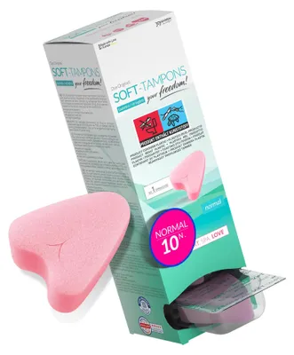 Immagine prodotto di JOYDIVISION Assorbenti interni Soft normal | 10 pezzi | Assorbenti interni senza filo per sport, nuoto e Spa | Spugnette mestruali ultra soft | Inserimento ed estrazione facili | Senza filo
