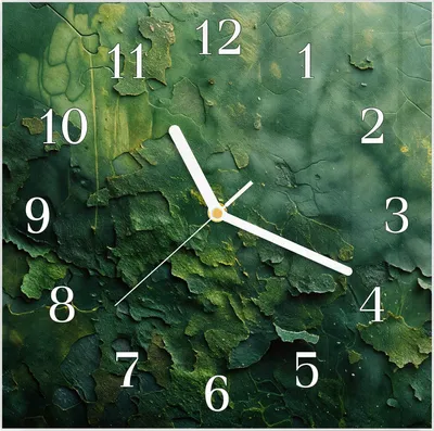 Produktbild von Wanduhr aus Glas mit Motiv Verwitterte Oberfläche- 30 x 30 cm - inkl. Aufhängesystem
