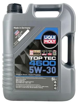Produktbild von LIQUI MOLY Top Tec 4600 für 5W-30 5 Liter Motoröl Motorenöl Synthetisch 9.55535-S3 Longlife-04 DEXOS 2 229.31 229.52 502 00 505 01 WSS-M2C917-A Öl