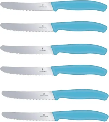 Produktbild von Victorinox | Tafelmesser Set | Swiss Classic Limited Edition | Karibikblau | ideal für Brotzeit | 6er Pack | präzise Schneide | zeitloses Design