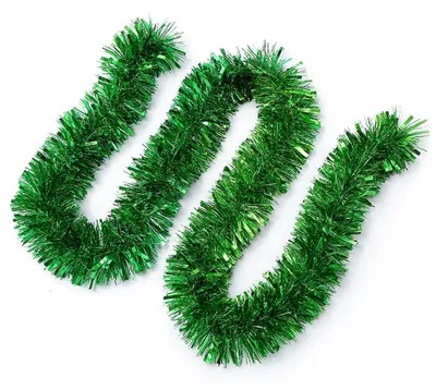 Image de Guirlande de Noël, 3 pièces, 2 mètres, vert, métallisée, brillante, décoration suspendue