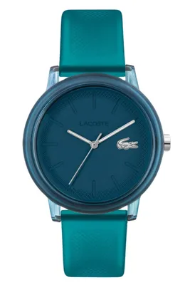 Produktbild von Lacoste Analog Quarzuhr für Herren oder Damen Kollektion Lacoste mit einem stilvollen Silikonarmband mit Petit Piqué-Textur, in blau transparent
