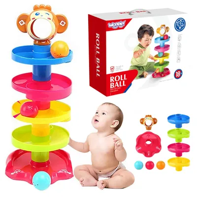 Obrázek produktu pro WOOPIE BABY Kulodrom Dráha pro kuličky Sada Spirála + 3 Kuličky