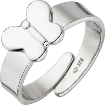 Produktbild von Gr. 46 Kinder Ring Schmetterling 925 Sterling Silber Silberring Kinderring