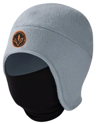 Produktbild von Wintermütze 2-in-1 Beanie mit Skimaske Ohrenklappe für Herren und Damen, Hellgrau, Weiches Fleece