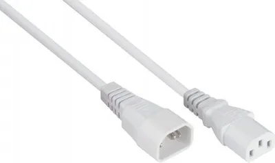 Zdjęcie produktu dla Kabelmeister SK1430-W005, 0,5 m, IEC C14, IEC C13, H05VV-F, 250 V, 10 A