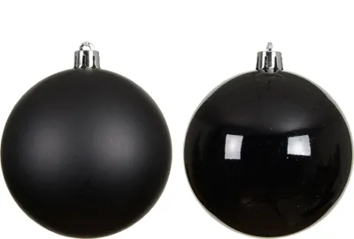 Produktbild von Weihnachtskugeln Kunststoff 4cm 16 Stück - Schwarz