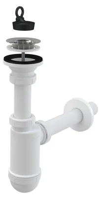 Produktbild von Alcadrain Flaschengeruchverschluss für die Waschbecken DN32 mit einem Edelstahlgitter DN63