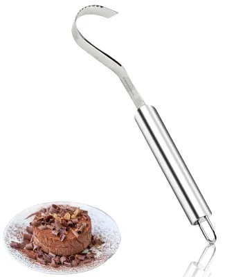 Butter-Käse-Schokoladenhobel aus Edelstahl, 23 cm, silber