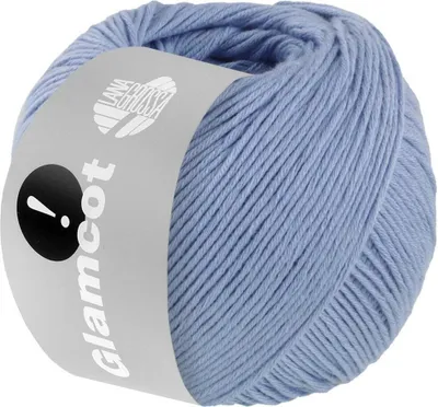 Produktbild von Lana Grossa GLAMCOT zart glänzende, multifile Baumwoll-Viskosemischung 155 m  Farbe 011 - Hellblau