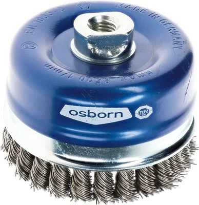 Image de Osborn Brosse métallique pour meuleuses d'angle ø 100mm pour meuleuse d'angle Brosse boisseau avec fil spécial Xtreme - Brosse en fil d'acier 0,8mm pour meuleuse d'angle torsadée