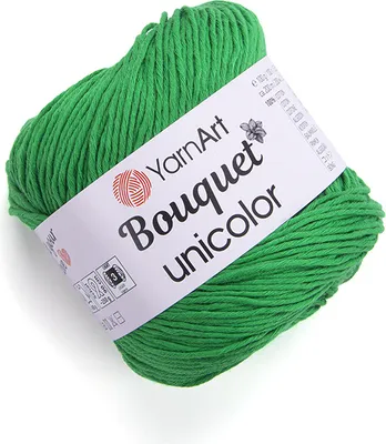 Produktbild von YarnArt Bouquet Unicolor 3220 Absynt 100% Baumwolle Strickgarn 100g
