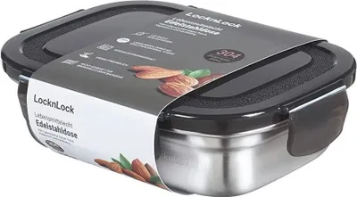 Produktbild von Neuerts Vorteilset: 2 x  LocknLock  Stainless Steel Container 320ml 155 x 120 x 45 mm STS810 und Geschenk + Spende