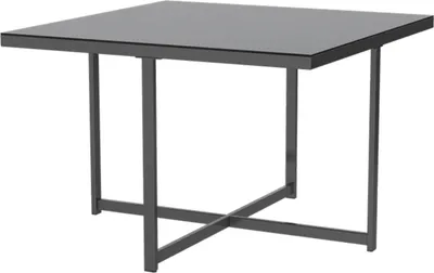 Image de Table de jardin en aluminium, surface résistante au soleil et au gel, 110 x 110 x 74 cm