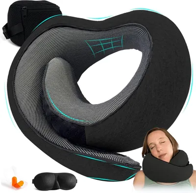 Produktbild von Reisekissen, Memory Foam, für Reise, 360° Unterstützung, atmungsaktiv