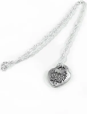 Produktbild von Oblique Unique Halskette Anhänger I Love you to the Moon and Back in Silber Metall