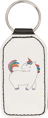 Produktbild von Mr. & Mrs. Panda Schlüsselanhänger Einhorn Stolzieren - Weiß - Geschenk, schlüsselbund anhänger, Unicorn, Stolz, Einhörner, Freundin, Mit Spruch, schlüssel, Pferd, für