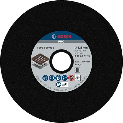 Produktbild von PRO Metal Schleifscheibe, 125 x 26 x 20 mm, K20