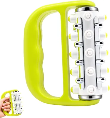Imagen del producto de Masajeador rodante para manos, diseño ergonómico, portátil, ideal para piernas, pies, brazos y espalda