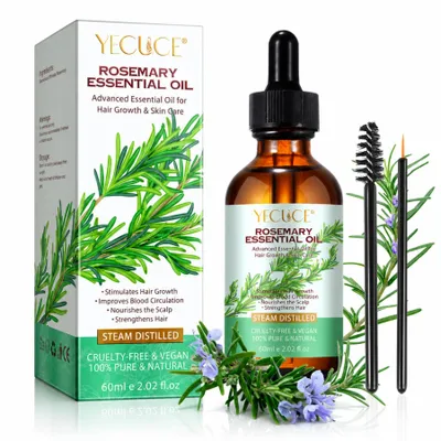 Produktbild von Rosmarinöl Ätherisches Öl Haarwachstum Kopfhaut Haarpflege Wimpern Augenbrauen 60ml