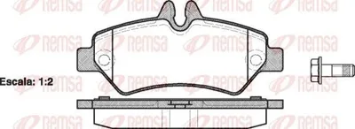 Produktbild von REMSA Bremsbeläge Satz Hinten Bremsklötze passend für MERCEDES-BENZ SPRINTER 3,5-t Kasten (906) 1246.00
