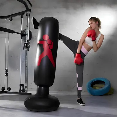 Immagine prodotto di Sacco da boxe da allenamento 160 cm con pompa, sacco gonfiabile per allenamento boxe e scarico dello stress
