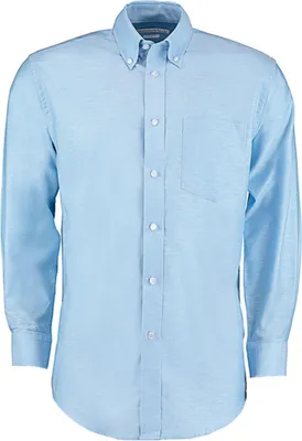 Produktbild von Kustom Kit Workwear Oxford Herren Langarm Hemd, Shirt, Größe:17.5 (44cm), Farbe:Light Blue