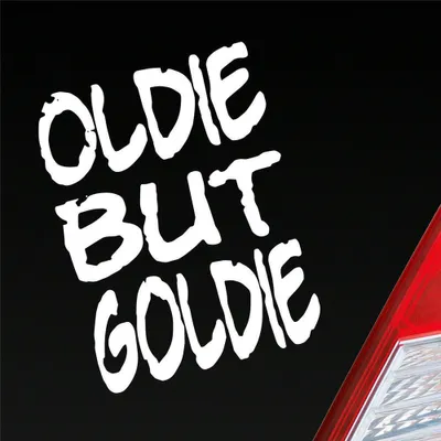 Produktbild von Auto Aufkleber Oldie But Goldie Tuning 12x9 cm Weiss Matt Sticker Heckscheibenaufkleber