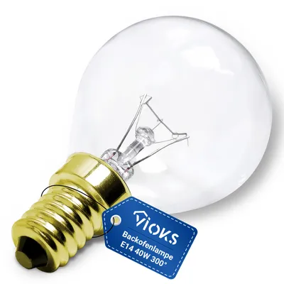 Produktbild von Kugellampe 220/230V Lampe E14 40W 45mmØ 75mm Kugelform universal für Backofen Herd