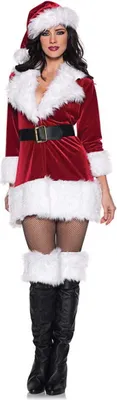 Produktbild von y Miss Santa Claus Kostüm für Weihnachten & Fasching Größe: S