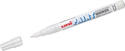 Produktbild von Lackmalstift Uni-Paint PX-21 1-1,5 mm weiß Packung mit 12 Stück