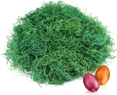 Produktbild von com-four® 125g Ostergras in grün für Osternester - Osterdeko zum Basteln - Holzwolle für Osterkörbe