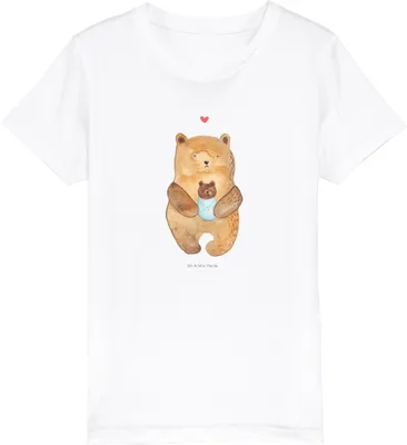 Produktbild von Mr. & Mrs. Panda Kleinkinder T-Shirt Bär Baby 3-4 Jahre (98/104) - Weiß - Geschenk, Bio Kinder, Organic, Teenager, Teddy, Öko, Kindershirt, Geburt, Nichte, Taufe