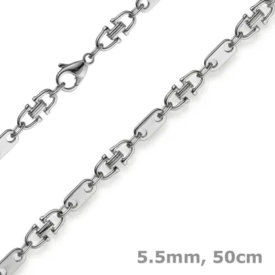 5-5mm-Platte-Steigbügelkette-aus-585-Weißgold-50cm