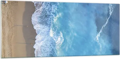 Produktbild von Bilder auf glas - Einteilig - Strand Rand Meer - 120x50cm - Glasbilder - Wandbilder - Bilder - zum Aufhängen bereit - Wanddekoration aus Glas - Glas Bilder - Wandbild auf Glas - GAB120x50-5118