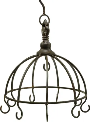 Produktbild von Küchenhänger Metallkrone Antik Vintage Dekohänger Ø22cm H28cm mit Haken