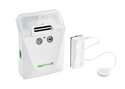 Produktbild von Humantechnik Türklingelverstärker-Set für vorhandene Türklingel, visuTone.air mit akustischem Sender