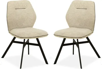 Imagen del producto de Silla para comedor MX Sofa, modelo Jaimie, color beige (juego de 2)
