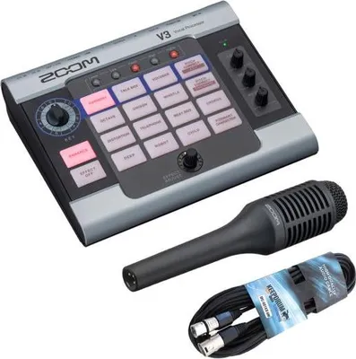 Produktbild von Zoom V3 Vocal Effektgerät mit SGV-6 Mikrofon mit Kabel