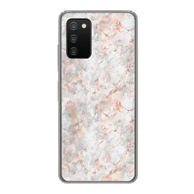 Produktbild von MuchoWow® Handyhülle Schutzhülle Hülle für Samsung Galaxy A03s Roségold - Marmor - Weiß - Gemustert Silikon Softcase Handy Hülle - Schutz